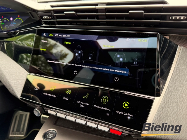 408 E-GT Vollausstattung El. Panodach Navi Soundsystem 360 Kamera LED