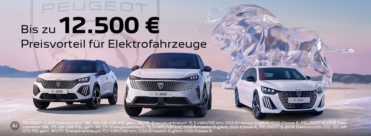 Peugeot E-Fahrzeug Förderprämie