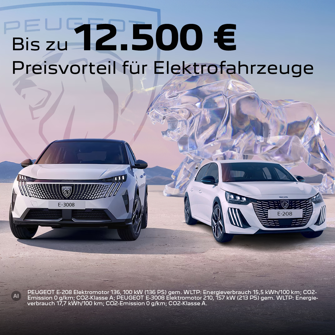 Peugeot E-Fahrzeug Förderprämie