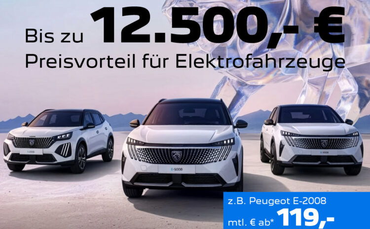  Peugeot E-Fahrzeug Förderprämie